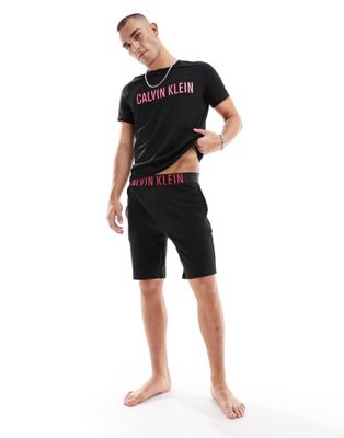 Calvin Klein pyjama shorts in black - ASOS Price Checker