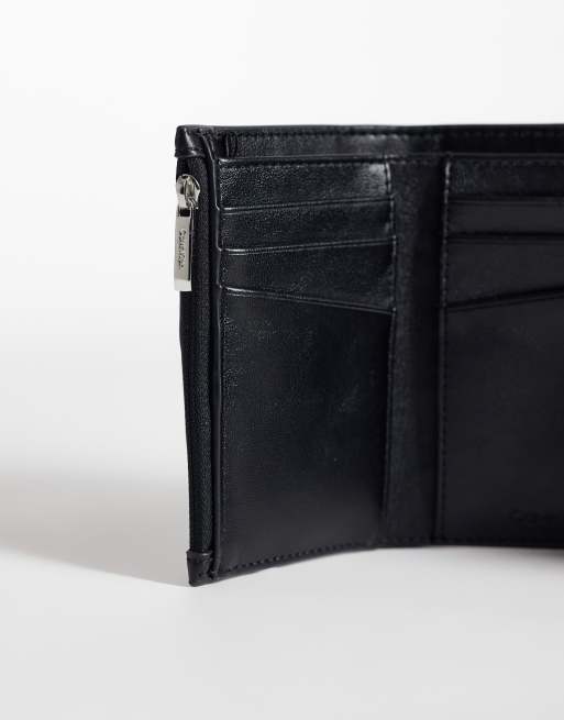 Calvin Klein quilted zip wallet with logo detail in black, 3 of 4