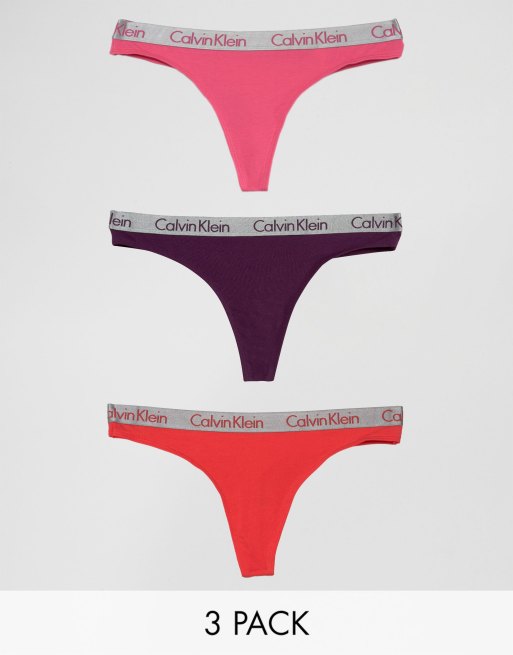 Calvin Klein Radiant Cotton 3 Pack Thong