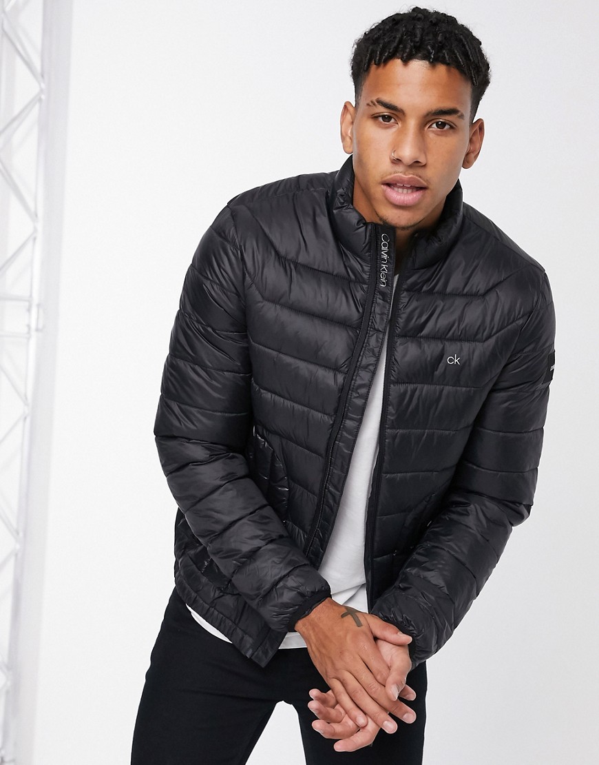 Calvin Klein recycled nylon jacket in black