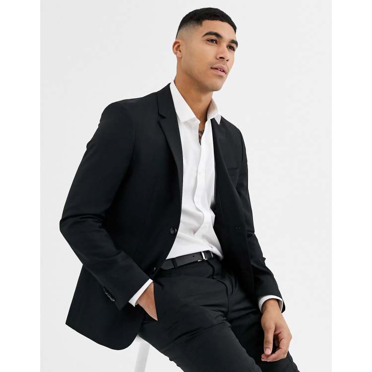 Calvin klein black clearance suit jacket