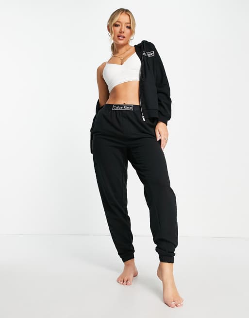 Calvin klein joggers womens black discount