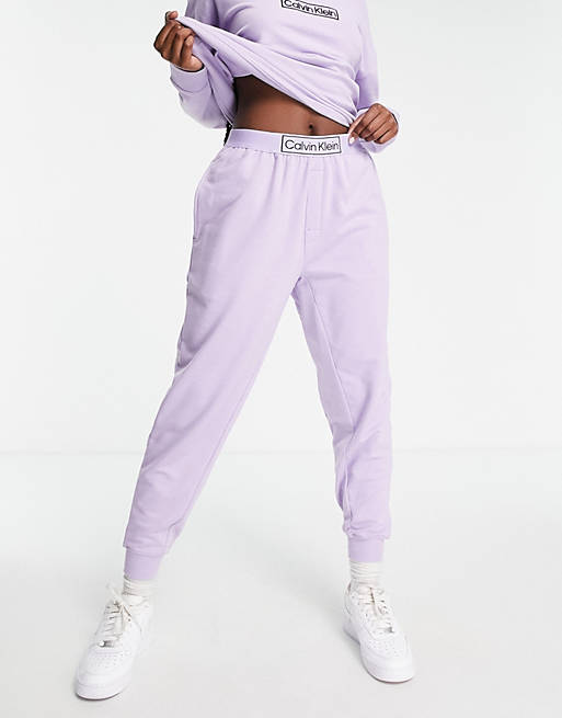 Calvin Klein Reimagined Heritage sweatpants in lilac | ASOS