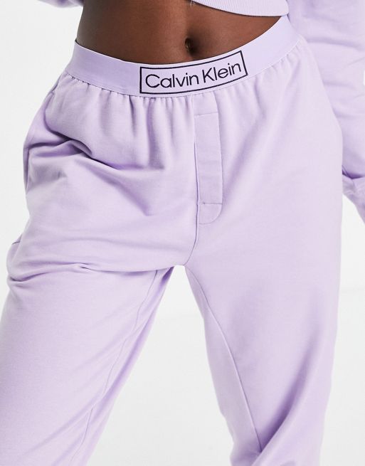 Calvin Klein Reimagined Heritage lingerie set in lilac