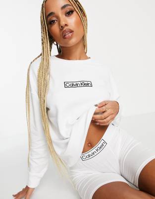 Calvin Klein Reimagined Heritage Sweatshirt In White