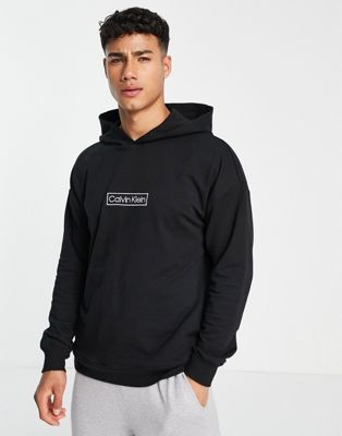 Calvin Klein reimagined lounge hoodie in black co-ord