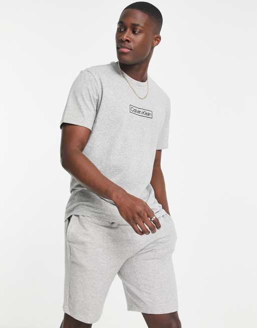 Calvin Klein reimagined lounge t-shirt in grey (part of a set)