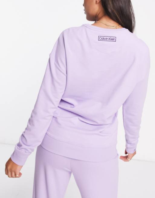 Calvin klein shop purple sweatshirt