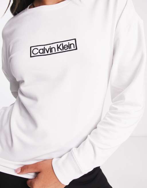 Calvin klein white sweatshirt womens new arrivals