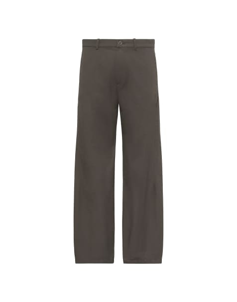 Calvin Klein Relaxed cotton dobby trousers in beluga