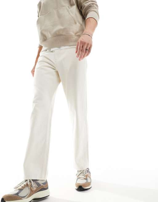 Calvin Klein – Relaxed Fit Straight Jeans in heller Waschung
