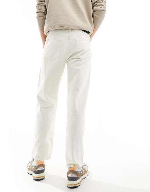 Calvin Klein relaxed straight jeans in light wash, 3 of 5
