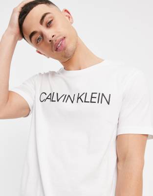 Calvin Klein relaxed swim t-shirt in white