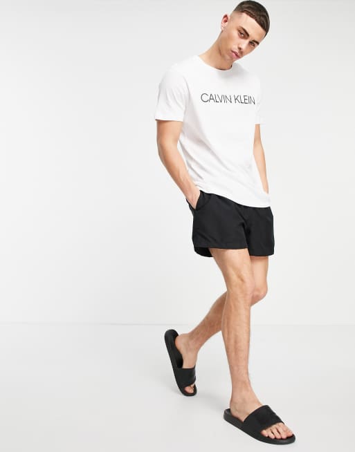 Calvin Klein relaxed swim T shirt in white ASOS