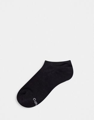 Calvin Klein Retro Logo Liner Socks in black
