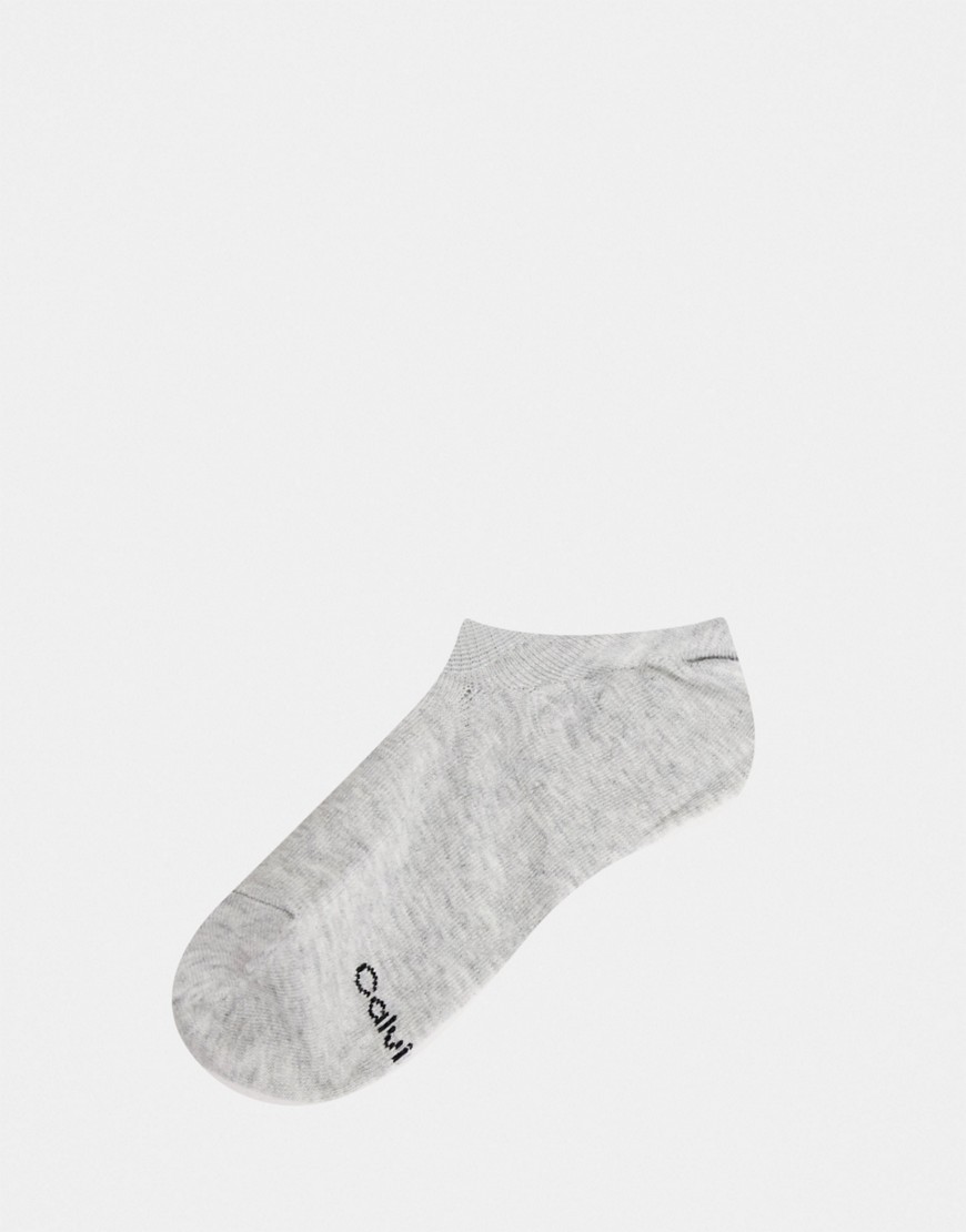 Calvin Klein Retro Logo Liner Socks-Grey