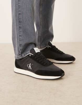 Calvin Klein Retro Runner sneakers in black and white