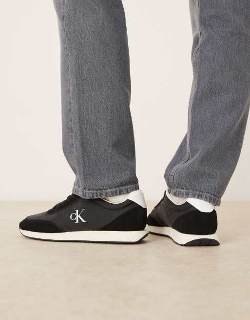 Calvin Klein Retro Runner sneakers in black and white, 4 of 5