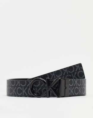 Calvin Klein Calvin Klein reversible 35mm monogram belt in black