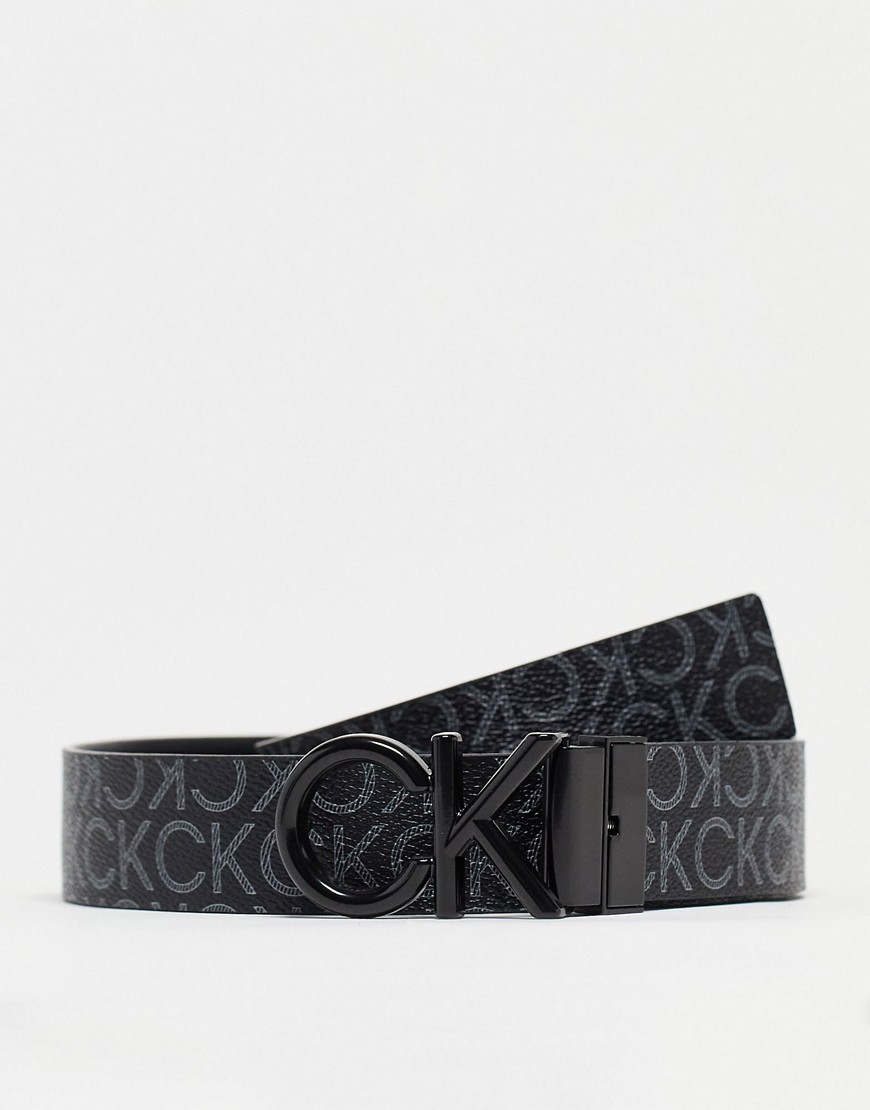 Calvin Klein reversible 35mm monogram belt in black