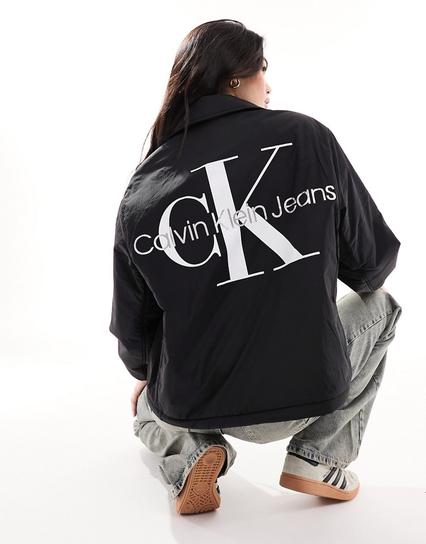 Calvin Klein Reversible Padded Skater Jacket in black