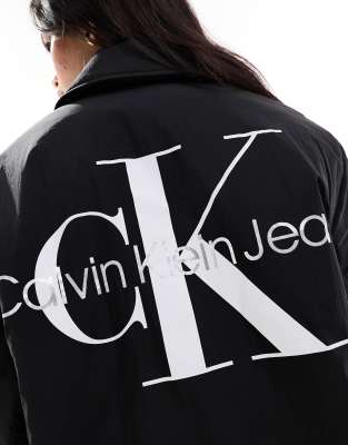 Calvin klein institutional on sale logo coach jacket