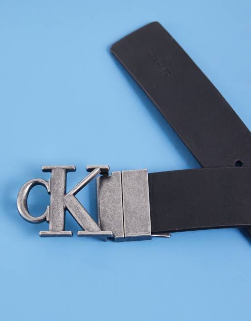 Calvin Klein revisable 35mm belt gift set with two buckles in black, 2 of 3