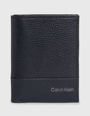 Calvin Klein Leather RFID Slimfold Wallet in Ck Black - ASOS Price Checker