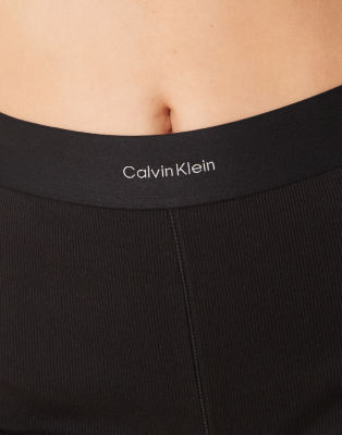 Calvin Klein Rib Legging Shorts In Black