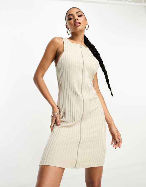 Calvin klein 2025 zip front dress