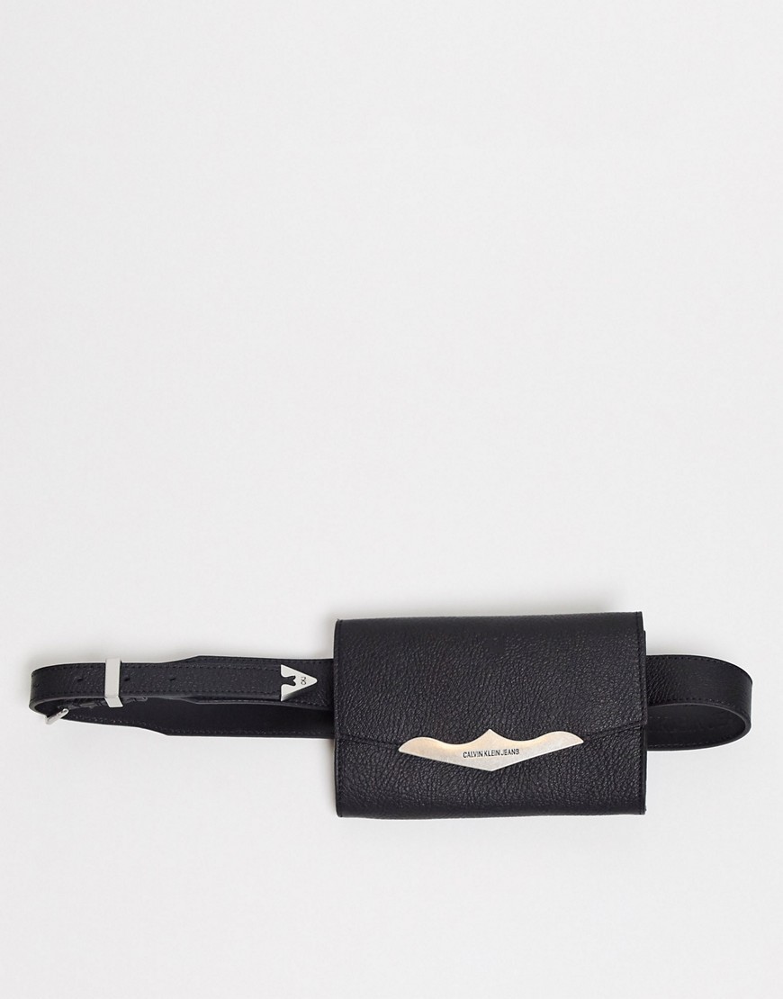 Calvin Klein - Riem met western portemonnee in zwart