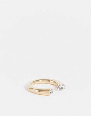 Calvin Klein ring with Swarovski crystal detail in gold