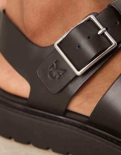 Calvin Klein – Römersandalen in Schwarz, 3 von 4