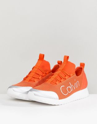 calvin klein orange sneakers