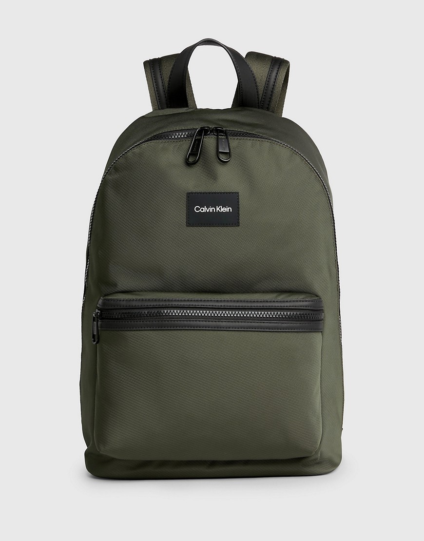 Calvin Klein Round Backpack in Dark Olive-Green