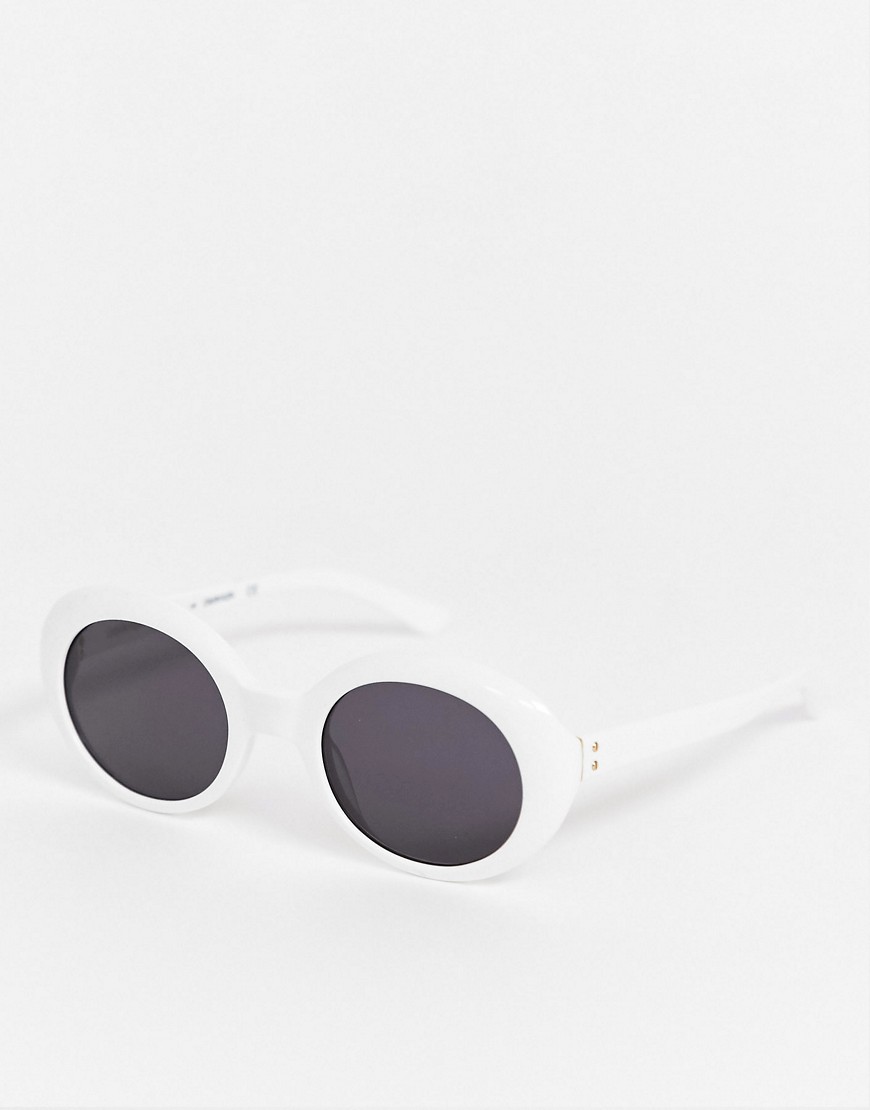 Calvin Klein round lens sunglasses-White