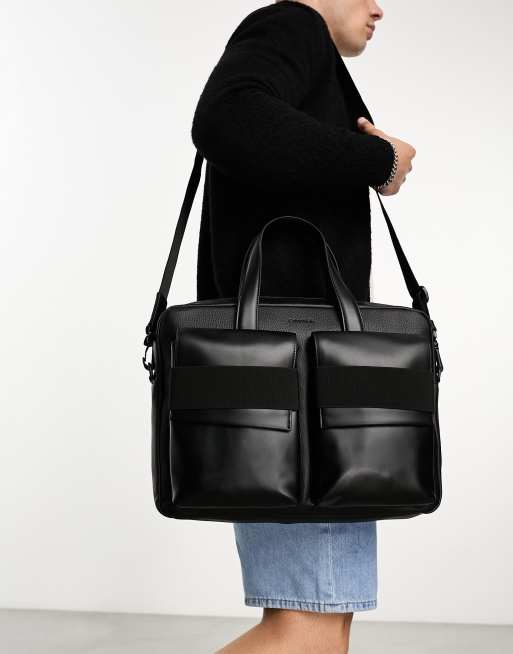 Calvin Klein Sac pour ordinateur portable Noir ASOS