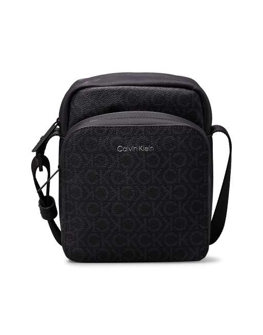 Calvin Klein - Sacoche avec logo monogramme - Noir