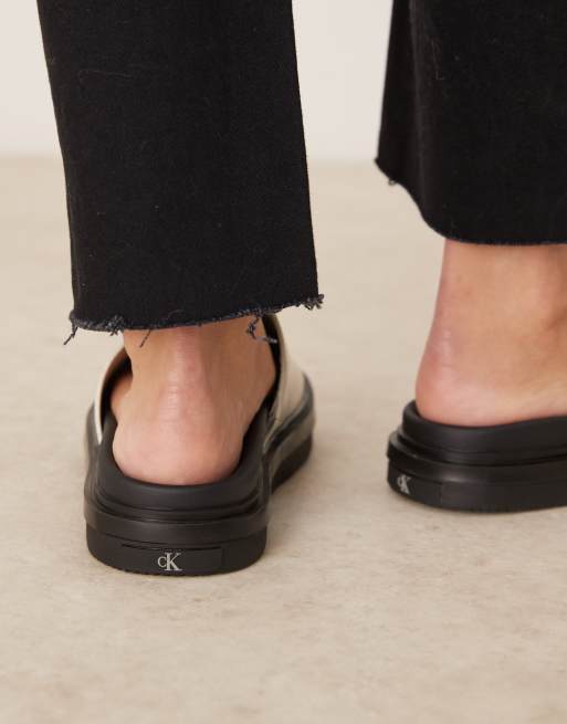 Calvin Klein - Sandali stile sliders bianchi, 3 di 4