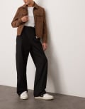 [Calvin Klein] Calvin Klein sateen stretch wide leg pants in black W34 L32 Ck black
