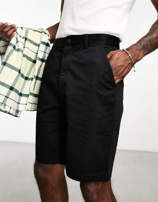 Calvin Klein satin slim shorts in black | ASOS