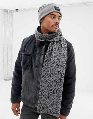 Calvin Klein Men's Marled Scarf & Beanie Hat Gift Set