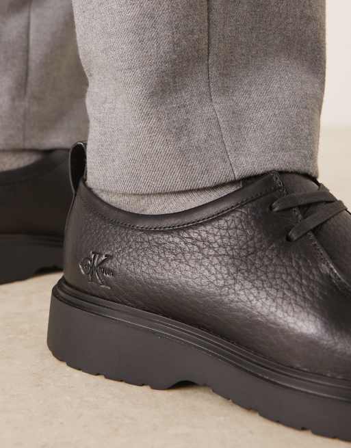 Calvin Klein - Scarpe stringate nere in pelle, 2 di 4