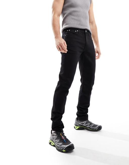 Calvin Klein – Schmale Jeans in Schwarz, 3 von 5