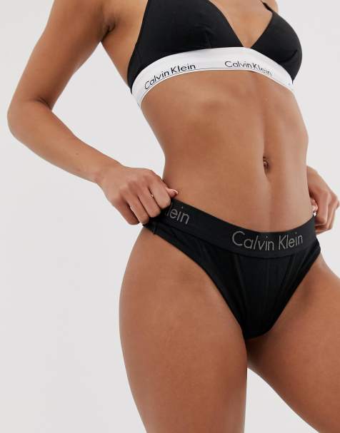 Calvin Klein – Schwarzer Body im Tangadesign