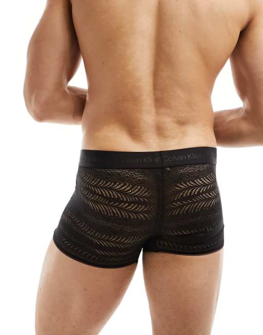 Calvin Klein - Sculpt - Kanten boxershort met lage taille in zwart, 2 van 4