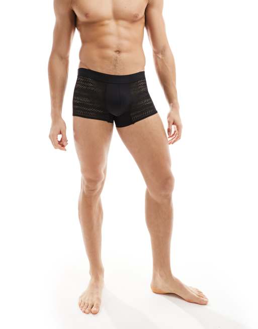 Calvin Klein - Sculpt - Kanten boxershort met lage taille in zwart, 3 van 4