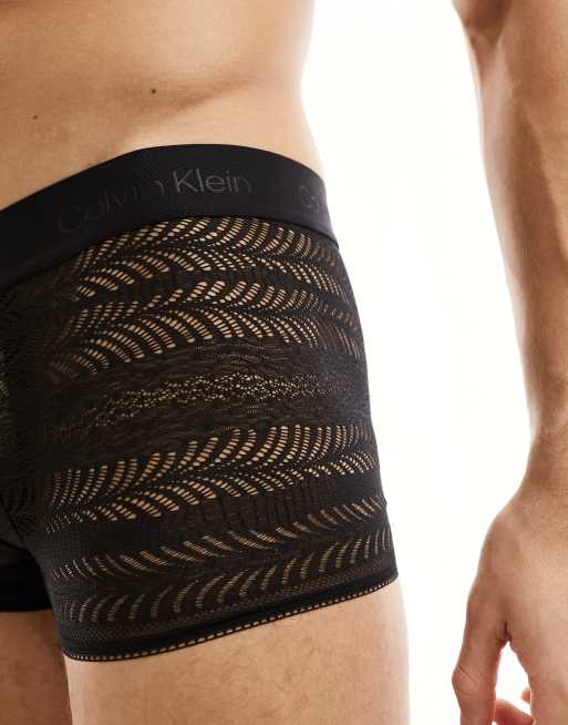 Calvin Klein - Sculpt - Kanten boxershort met lage taille in zwart, 4 van 4