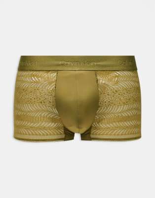 Sculpt lace low rise briefs in green