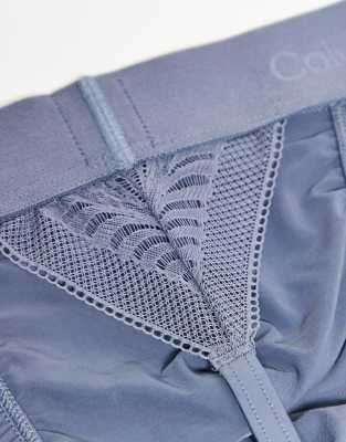 Calvin Klein Sculpt Lace Jock Strap In Blue